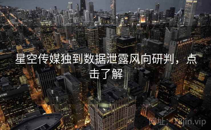 星空传媒独到数据泄露风向研判，点击了解