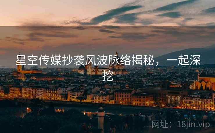 星空传媒抄袭风波脉络揭秘，一起深挖