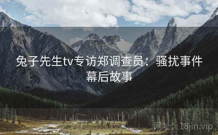 兔子先生tv专访郑调查员：骚扰事件幕后故事