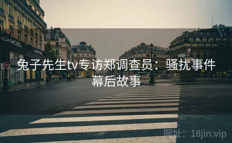 兔子先生tv专访郑调查员：骚扰事件幕后故事