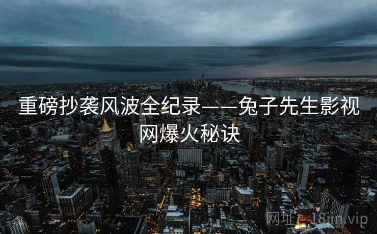 重磅抄袭风波全纪录——兔子先生影视网爆火秘诀
