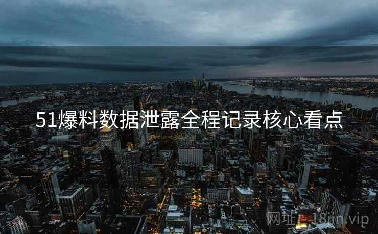 51爆料数据泄露全程记录核心看点