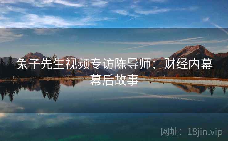 兔子先生视频专访陈导师：财经内幕幕后故事