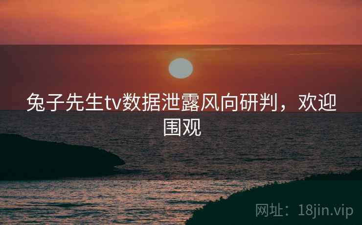 兔子先生tv数据泄露风向研判，欢迎围观